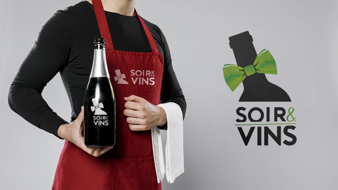 Un logo graphique pour Soir&Vins, dégustation privées